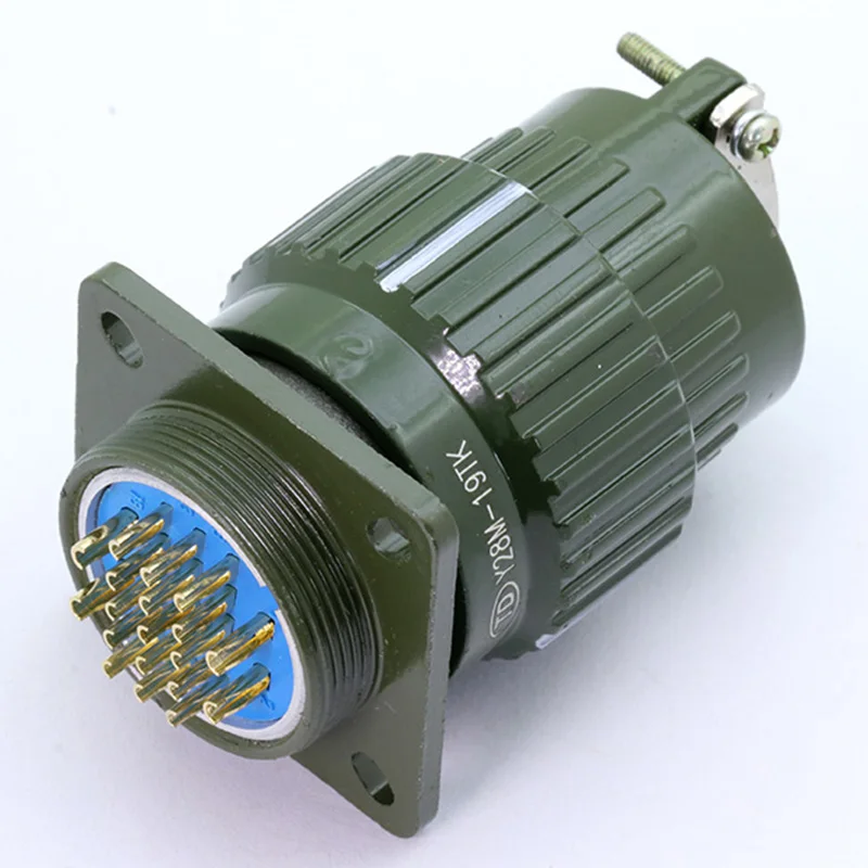 1set Male+Female Army Green Y28M Series Fast Buckle Aviation Industry Connector 4/7/8/10/12/14/19/24/32/37Pins Plug Socket