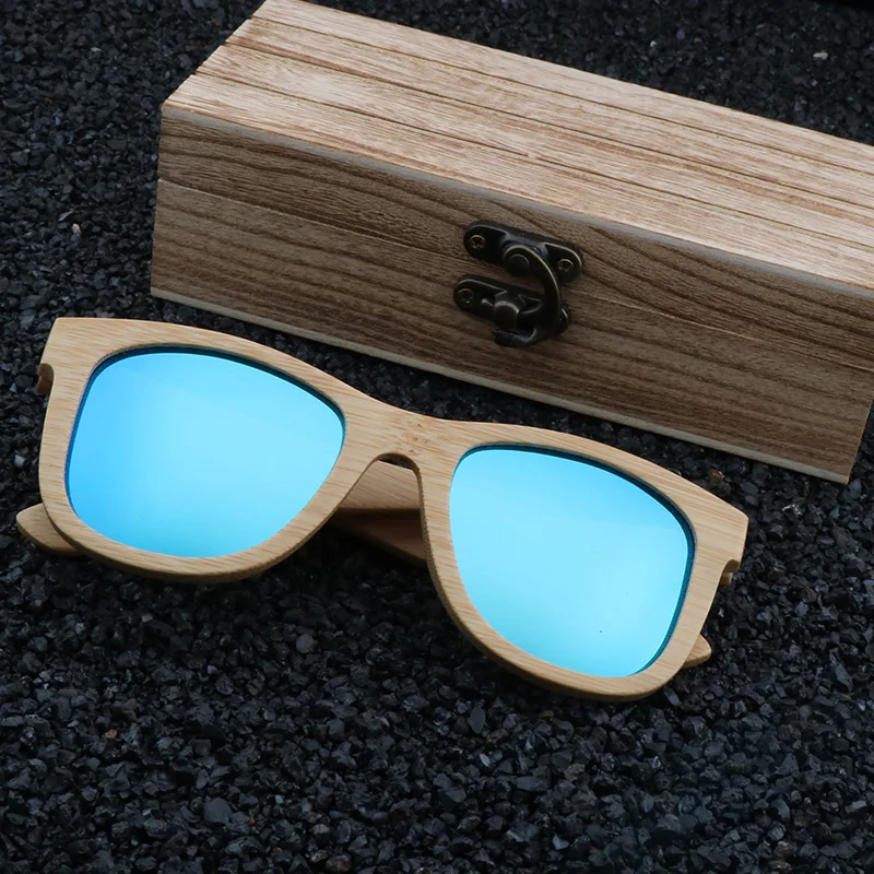 

Polarizing Natural Bamboo Sunglasses Handmade Vintage Retro Polarized Glasses for Women and Men UV 400 Suitable for Outdoor