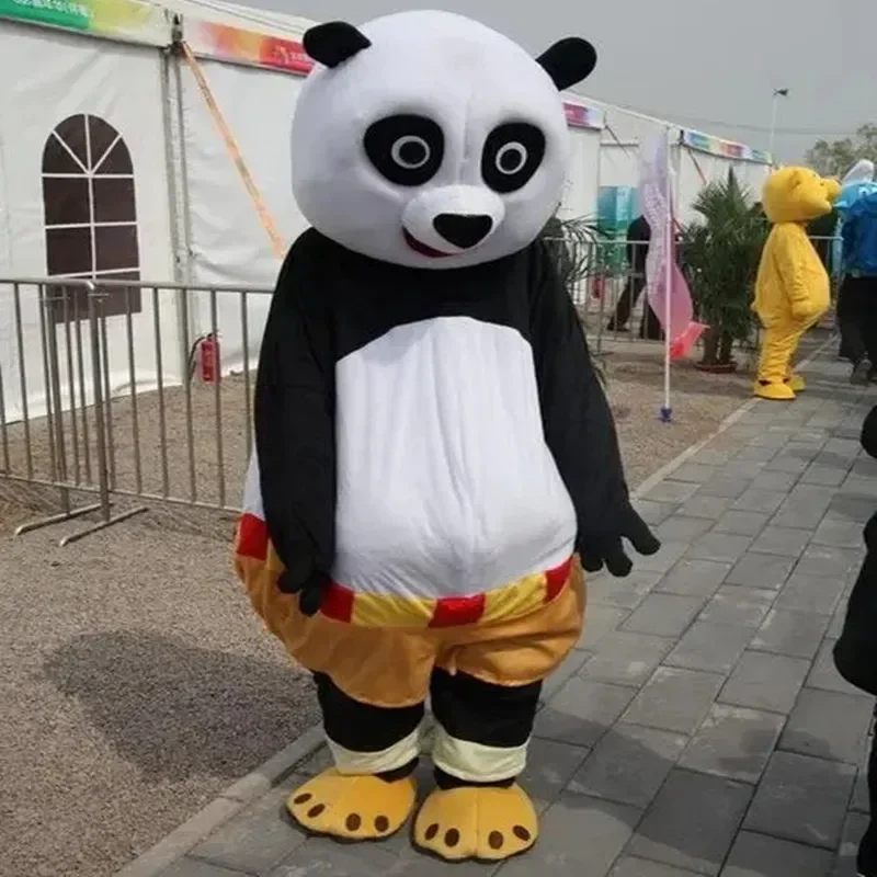 Cosplay kungfu Panda and Tiger Cartoon Mascot Costume Advertising ceremony Fancy Dress Party Animal carnival perform props