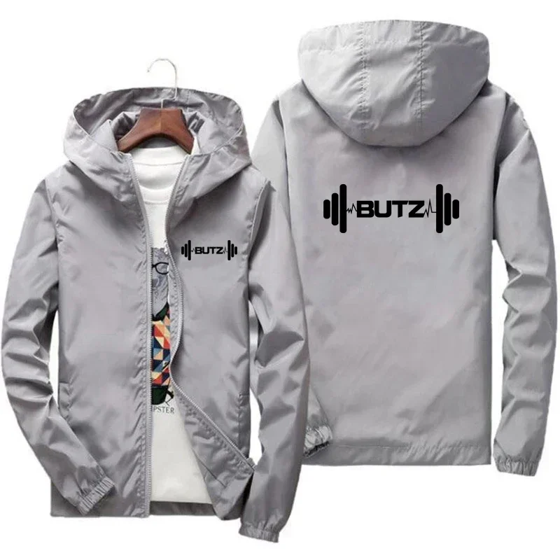 2026Men's Casual Zip-Up Hooded Jacket Waterproof Windproof Outdoor Coat for Hiking Camping Travel Daily Wear Spring Autumn Coat