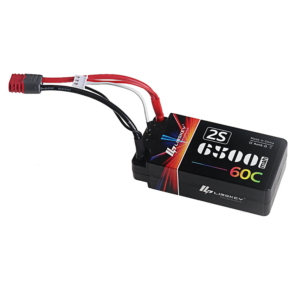 Lipo 2S 7.4V Battery 6500mAh 60C Hard Case With T / XT60 Plug For RC Car Boat Truck Tank Vehicle Truggy Buggy Climbing Models