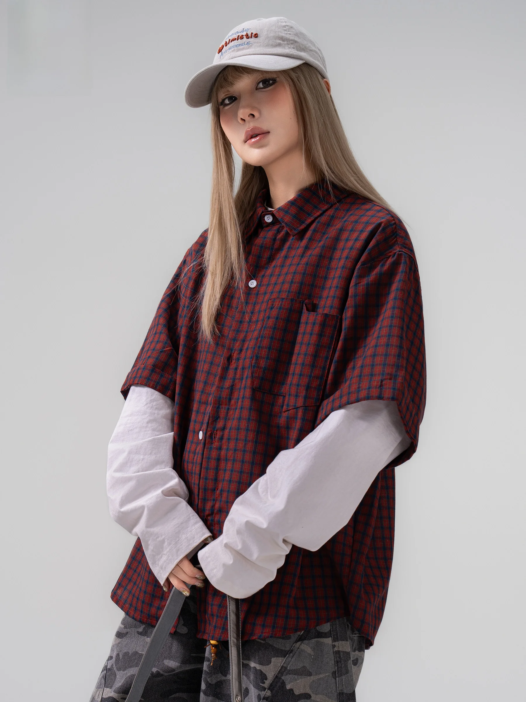 AOGZ American Retro Striped Short Sleeve Loose Fit Shirt Unisex Summer New Style Casual Fashion Jacket Coat Breathable Cotton...