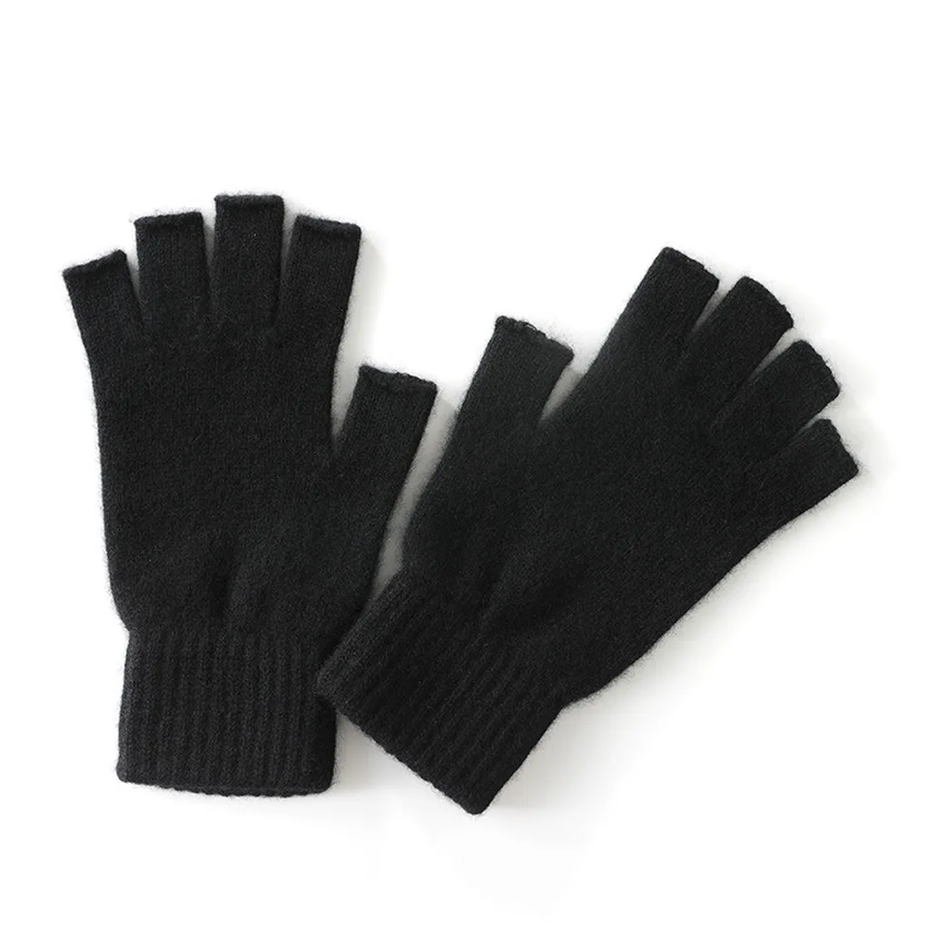Cashmere Fingerless Gloves Fingerless Half Finger Gloves Cold Weather Gloves Lightweight For Study Daily Use Typing