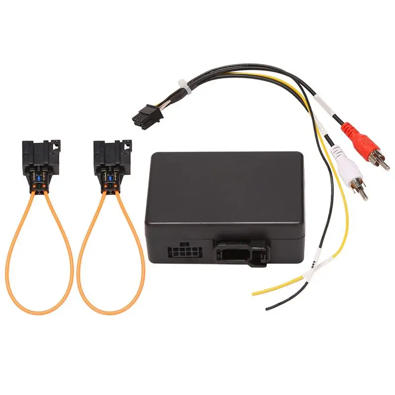

Superior-Car Amplifier Adptor For Audio Fiber Box AUX Optical Fiber Decoder Box For Mercedes Benz W211 CLS S SL SLK CL 2005-2008