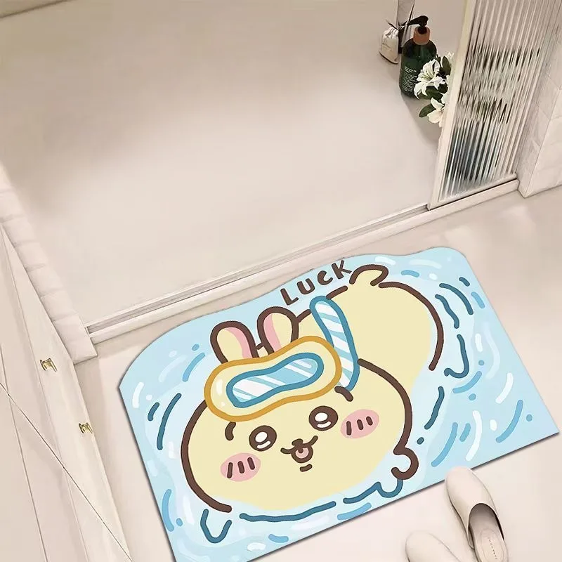 【MINISO】Chiikawa Tappetino da bagno Chiikawa Tappetino in velluto di cristallo Tappetino da bagno Cartoon Cute Sweetness BFF da donna