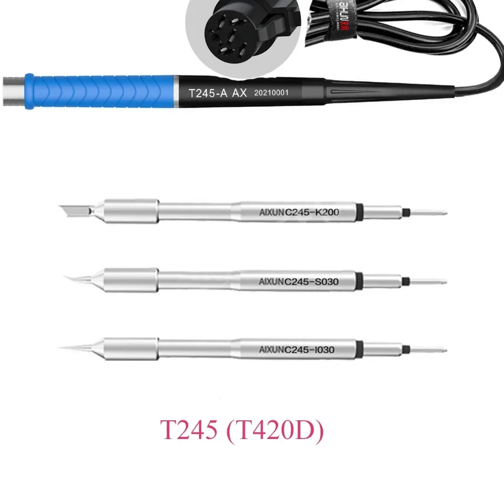 Aixun T210 T245 T115 Original Sugon T26 T26D sin plomo T3A T3B Kit C210 C245 C115 puntas de soldador mango de estación T12