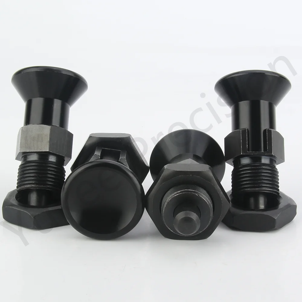 YK254 Thread M6/M8/M10/M12/M16/M20 Aluminum Knob Stainless Steel/Carbomn Steel Self Locking/Non-Lock Index Plunger Pin With Nut