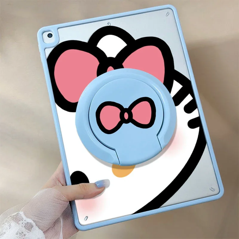 Pokrowiec Cartoon Kitty na iPada Pro 2021 na iPada Mini 1 2 3 Etui na iPada 9.7 2017 2018 iPad Air 1 2 Tablet Soft Funda