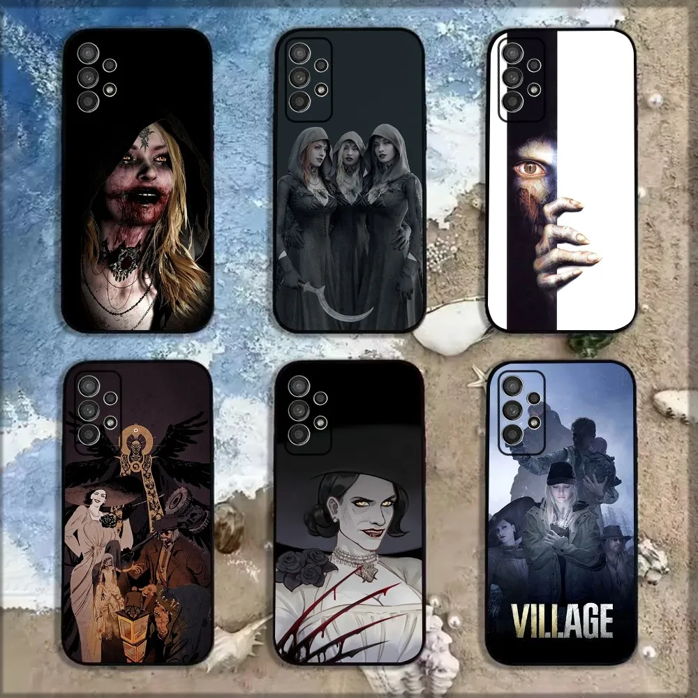 Game Phone Case For Samsung Galaxy A13,A21s,A22,A31,A32,A52,A53,A71,A80,A91 Soft R-Resident E-Evil Village Black Shell