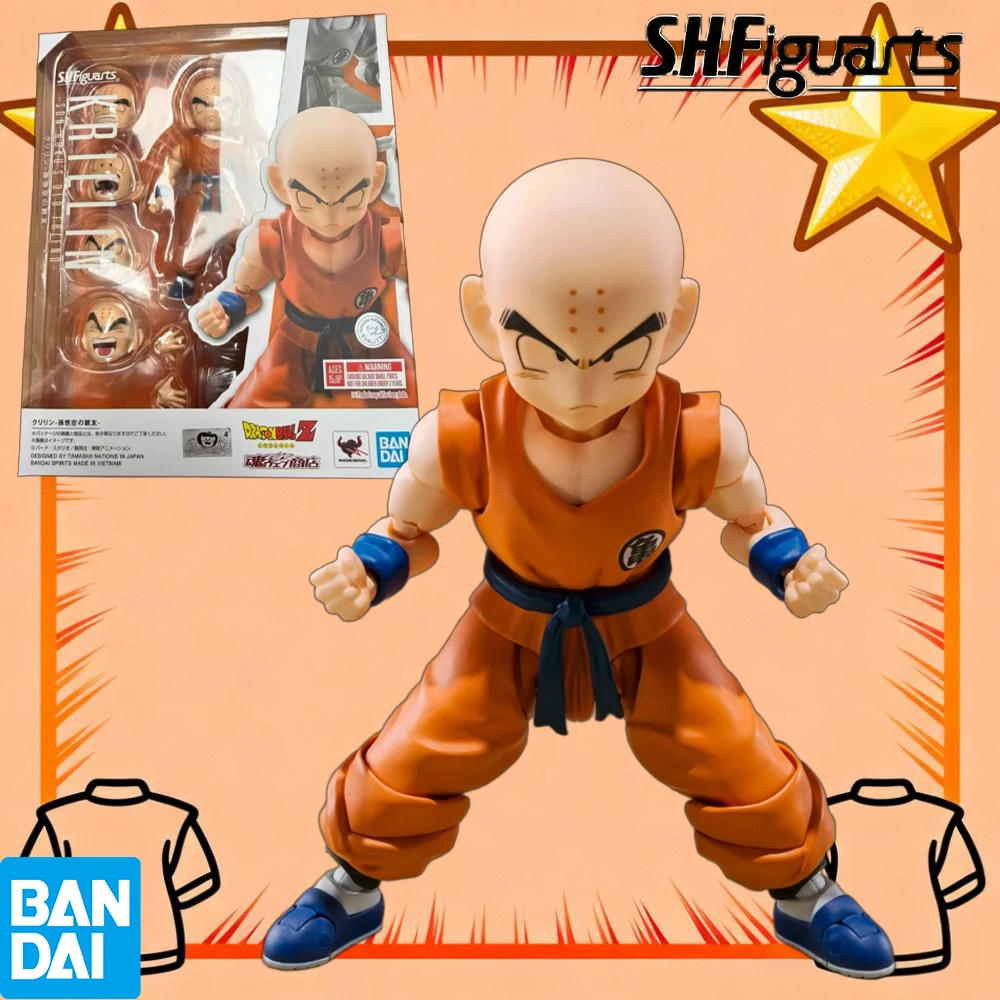 

100% Authentic In Stock Genuine Bandai S.H.Figuarts Dragon Ball Z Krillin Best Friend of Goku Anime Action Figure Collection