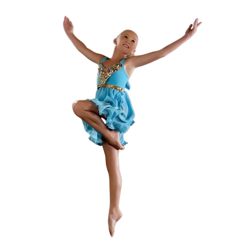 White Ballet Dress For Girls Kids Long Chiffion Modern Dance Performance Clothing Ballerine Dress Children Fairy Ballet Costume