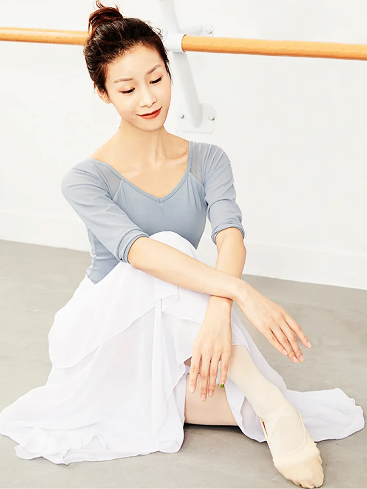 الكبار النساء الباليه الرقص التنانير الطويلة الشيفون الرقص التنانير غنائية لينة فستان الباليه أسود بورجوندي شفافة أزياء رقص