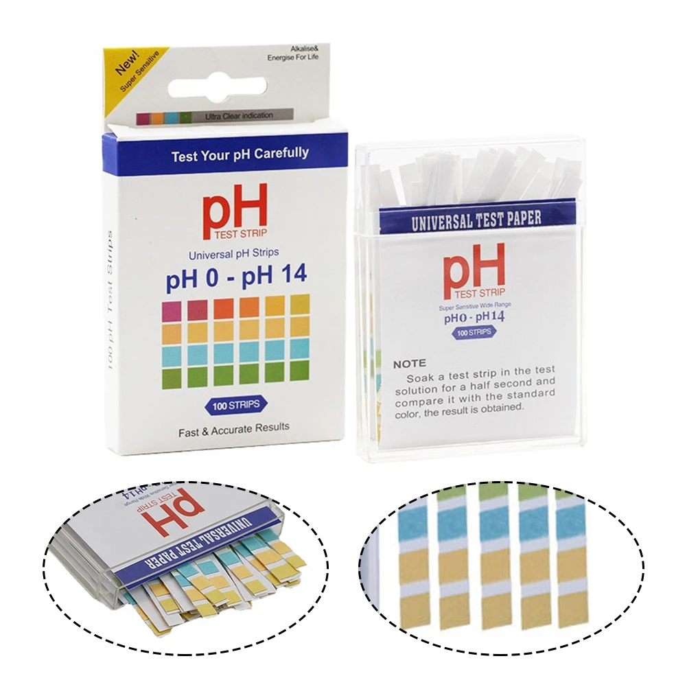 Lab Monitoring Transparent Box White Strips Food Number Of Pieces PH PH Test Strips PH Test Strips Package Content