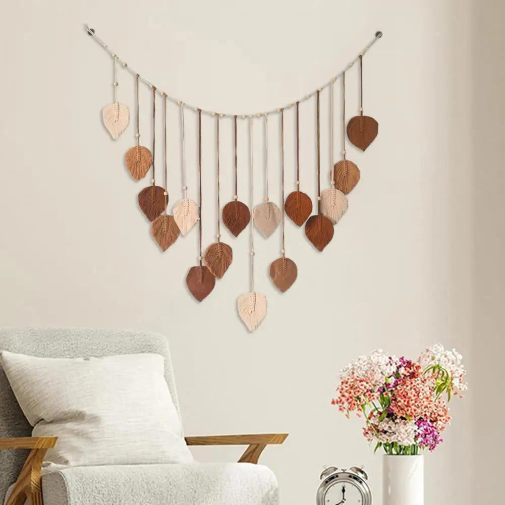 Hand-woven Tapestry Bohemian Style Wall Art Boho Tapestry Wall Hanging Handwoven Decoration Knitted Bohemian Wall Art for Room
