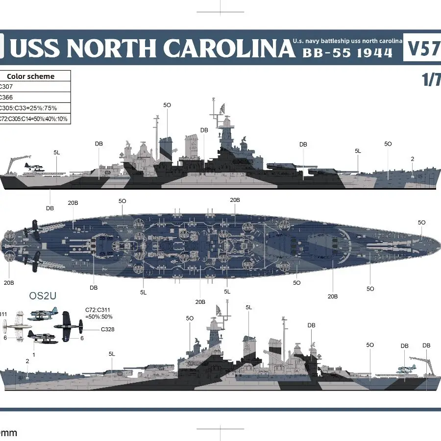 maquette-de-cuirasse-uss-north-carolina-version-de-luxe-vee-hobby-e57009-echelle-1-700