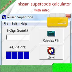 For Nissan Supercode Super Code Pin Code Calculator with Nitro