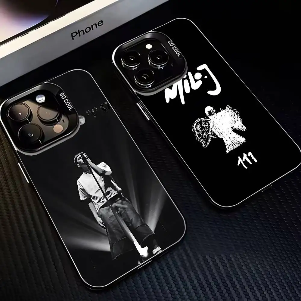 

Singer Milo j Phone Case For iPhone 16,15,14,13,12,11,Mini,Pro,MAX Black Matte Shockproof Cover