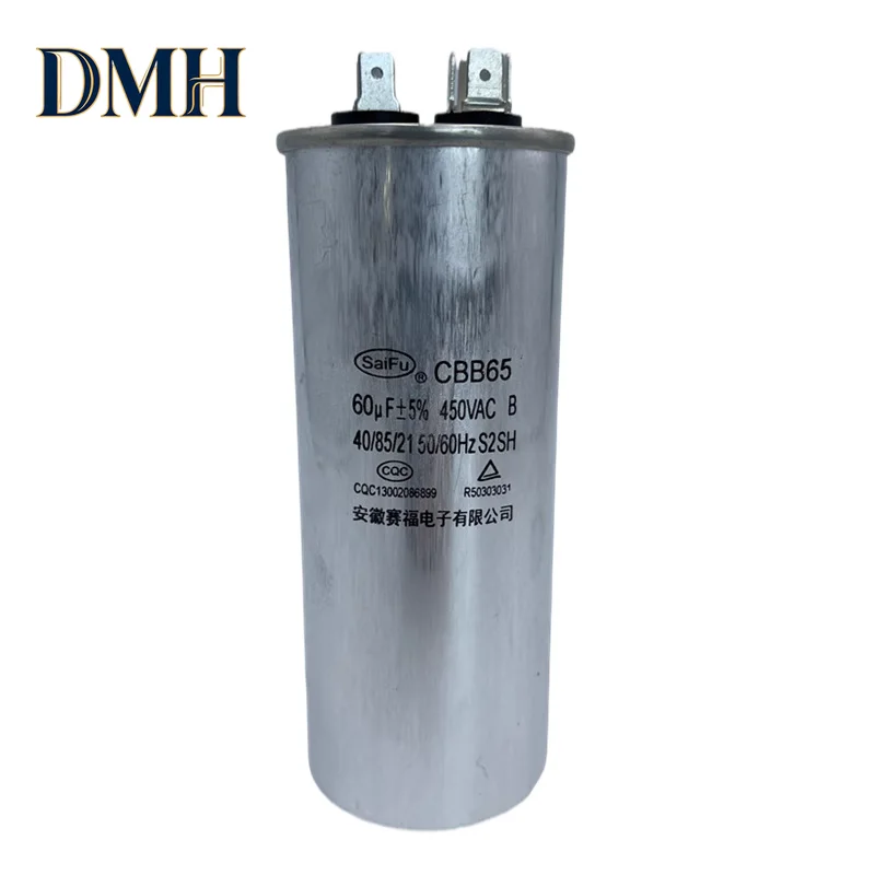 CBB65 60uf65uf450v500v630vac motor starting capacitor welding machine explosion-proof capacitor