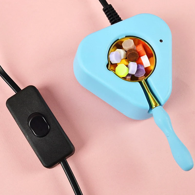 1 مجموعة النار الشمع فرن وعاء دفئا يذوب سخان كهربائي الشمع الخرز ذوبان ختم الفرن ملعقة مجموعة ل ختم الشمع ختم