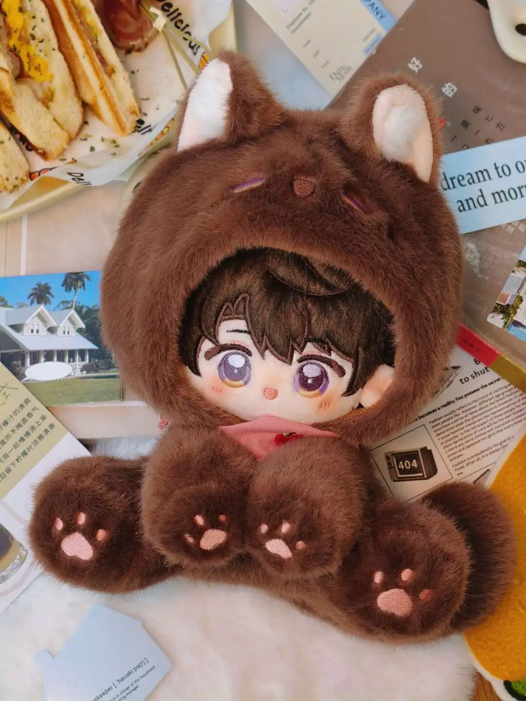 20cm In Stock Love and Deepspace Stuffed Plushie Doll Ear Tail Animal Body Cute Rafayel Sylus Caleb Zayne Xavier Anime Game Toy - view 4