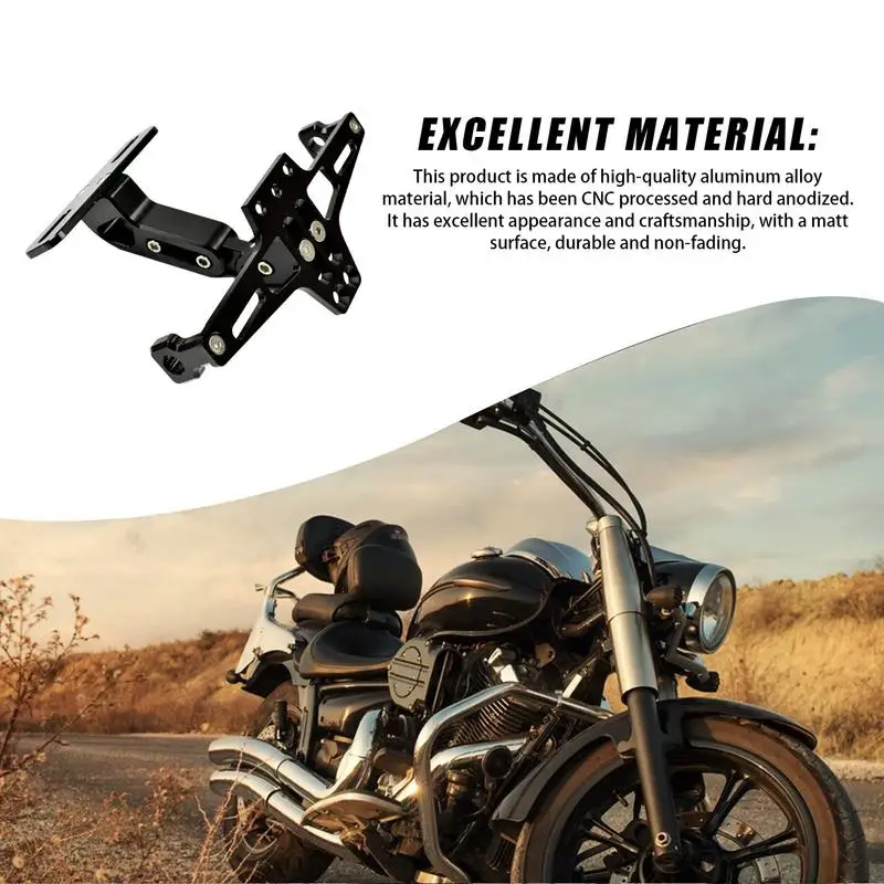 Motorcycle License Plate Bracket Universal And Splash-proof Fender Eliminator License Plate Bracket Aluminum Alloy Motorcycle