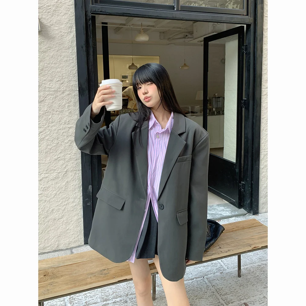 

Casual Woman Blazer Sacks Strecth Checker Cloth Fly-Sleeve Cinch Informal Newwomen'S Multi-Color Exquisite Home Hotsweet Outings