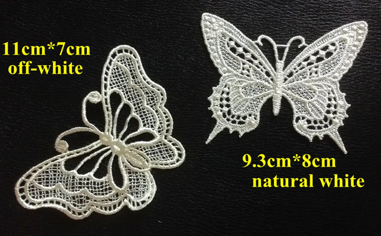 11cm*7cm/9.3cm*8cm polyester embroidery butterfly applique, embroidery lace butterfly,veil applique,XERY0719H