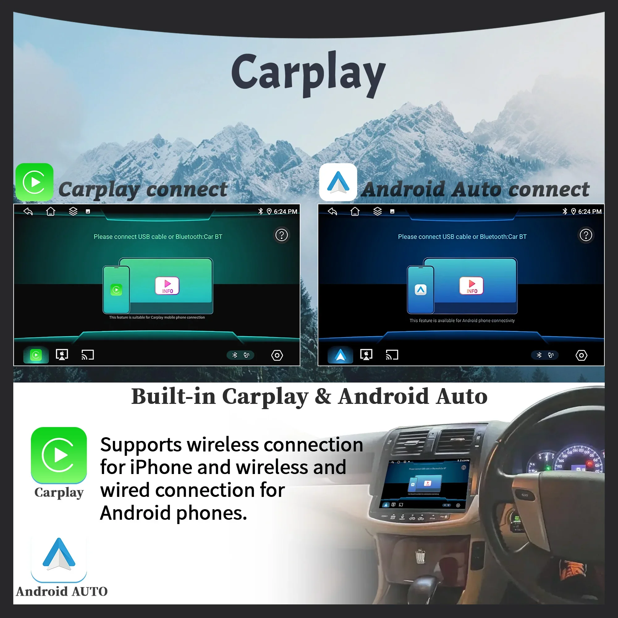 لهوندا CR-Z 1 CRZ LHD RHD 2010-2016 أندرويد 14 راديو السيارة الوسائط المتعددة 4G نظام تحديد المواقع والملاحة اللاسلكية Carplay شاشة تعمل باللمس ستيريو