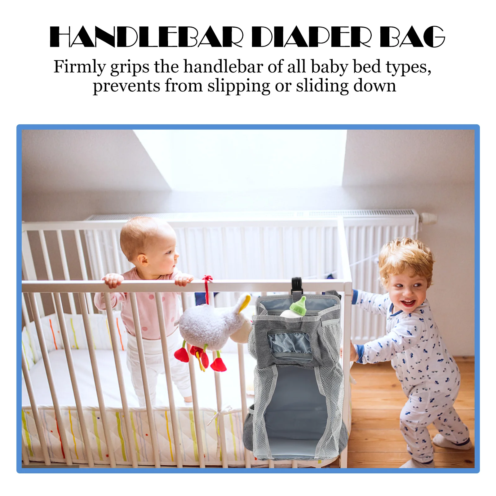 

Bedside Storage Bag Hanging Crib Polyester Diaper Organizer Nursery