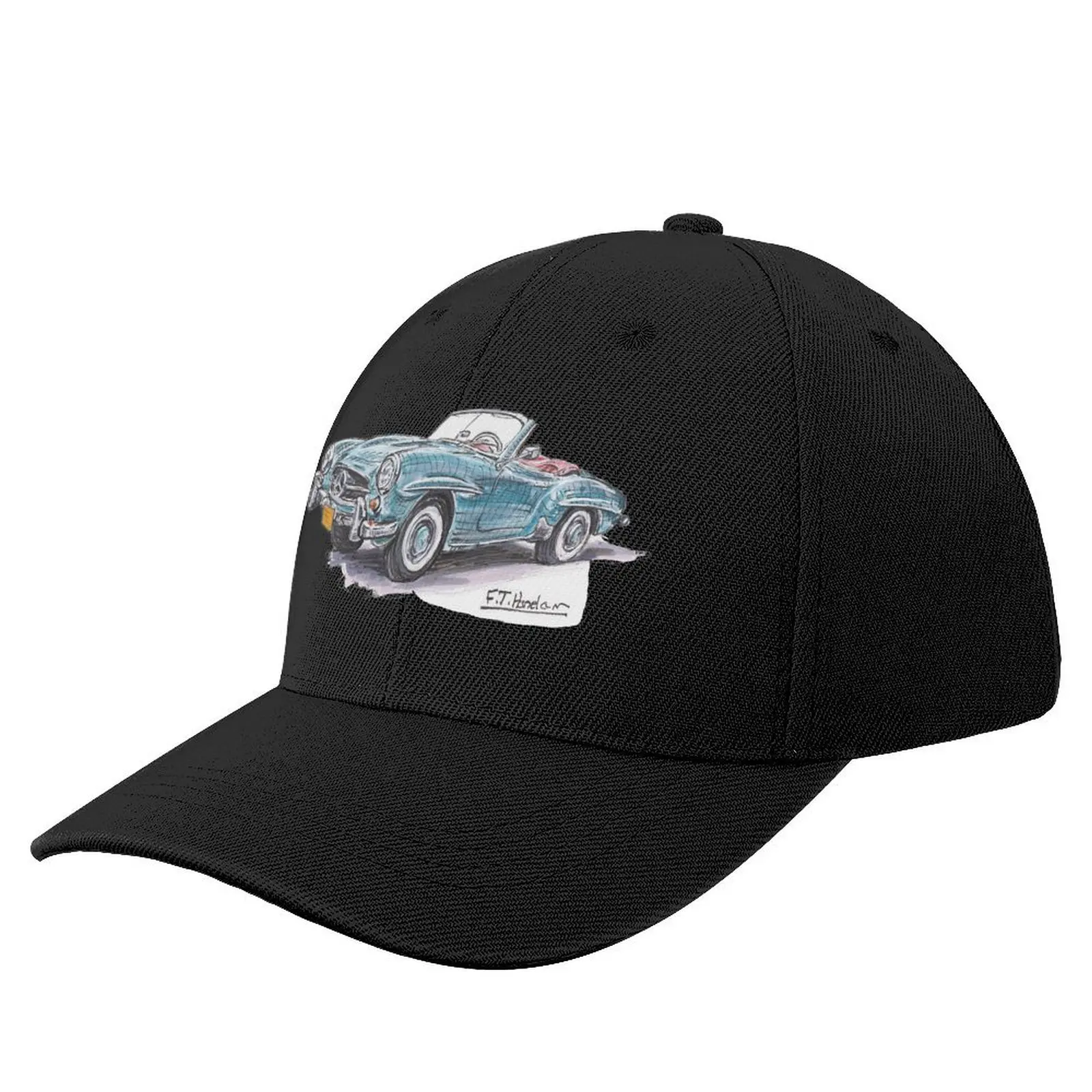 Classic Mercedes 190 SL in blue. Baseball Cap Gentleman Hat Bobble Hat Girl Men's