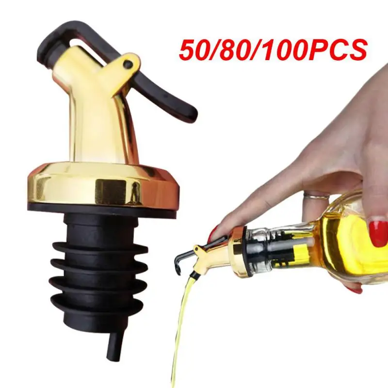 50/80/100PCS Dispenser Sprayer Lock Wine Pourer Leak-proof Plug Seal Rubber Kitchen Tool Oil Bottle Stopper Food Grade