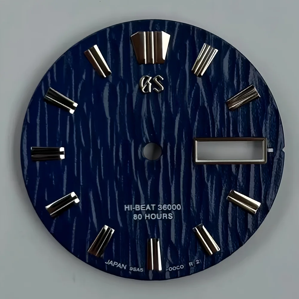 New NH36 dial, GS-style textured dial, 28.5mm dial, dual calendar, no lume, suitable for Seiko modification parts