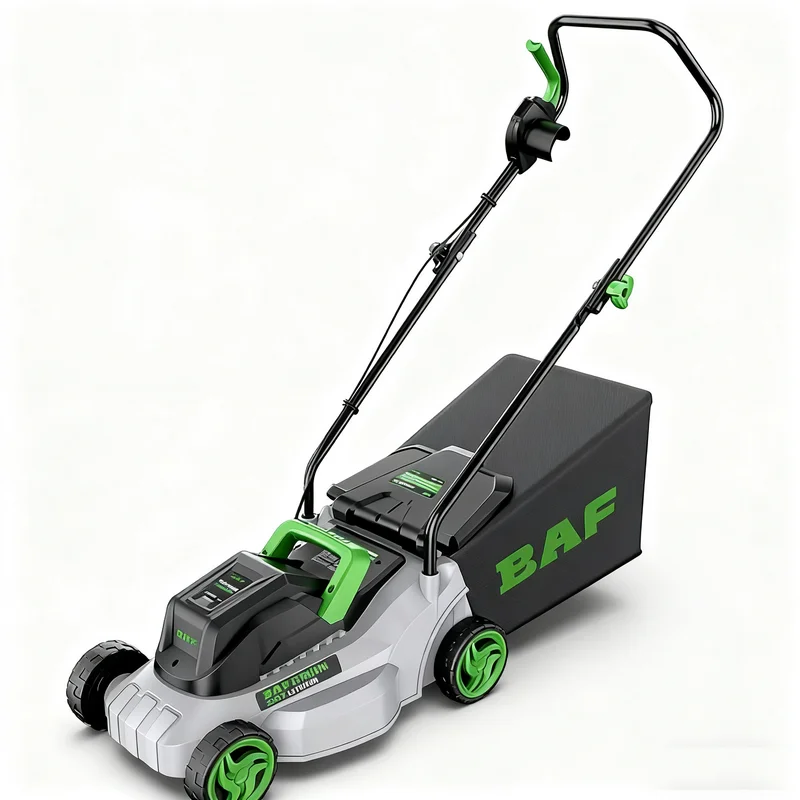 220V 2KW 2.5KW Cart Type Lawn Mower, Foldable Lawn Mower, Adjustable Trimming Height+32M Long Power Cord Garden Trimmer