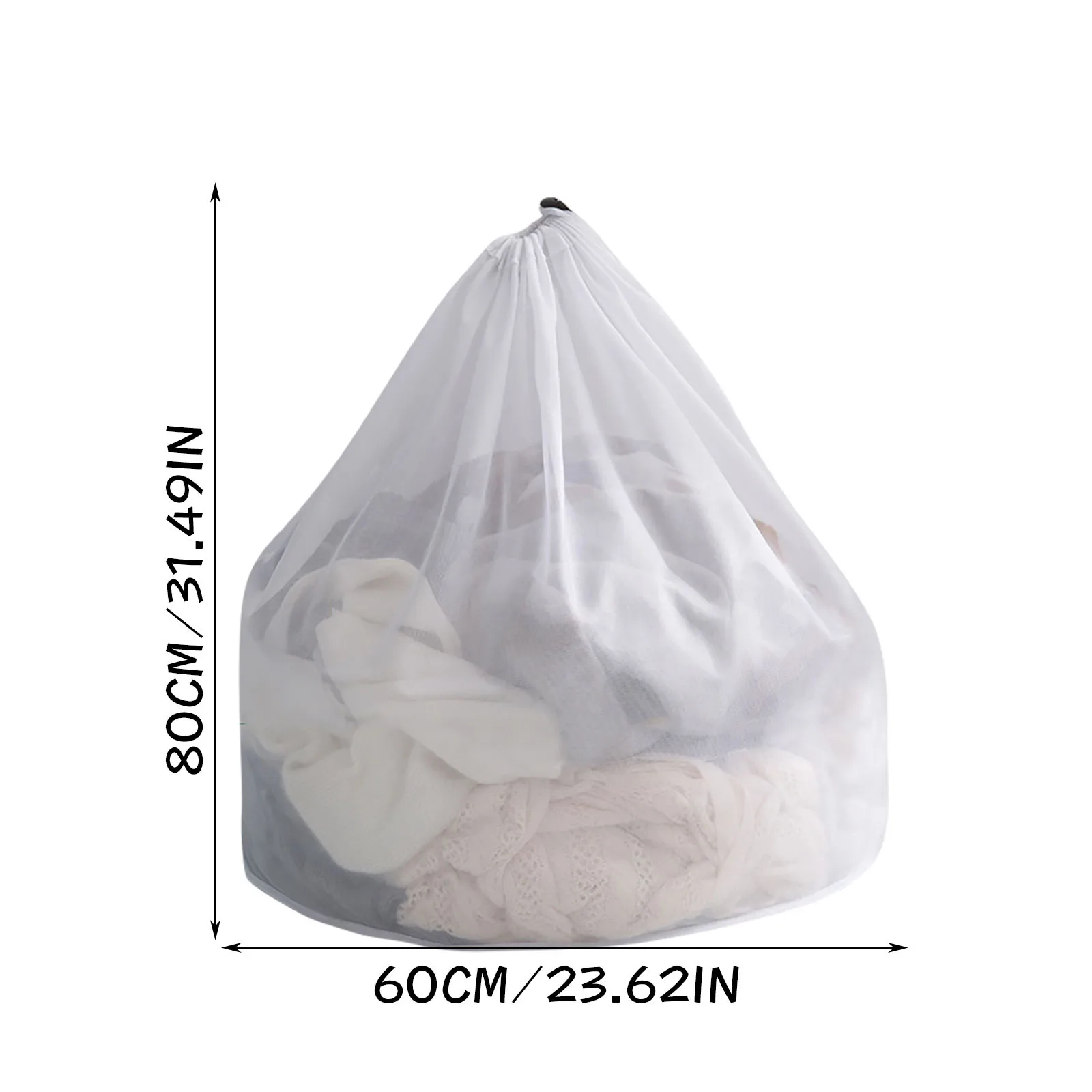 Practical Large Washing Net Bags, Durable Fine Mesh Laundry Bag With Lockable Drawstring