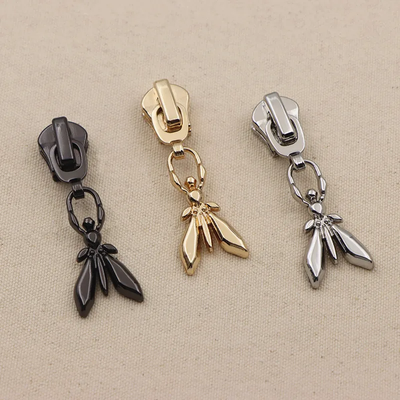 5# 3# Metal Zipper Slider Zipper Head Pull Auto-Lock Replacement Repair Kit  DIY Down Jacket Garment Bag Zip Sewing Accessories
