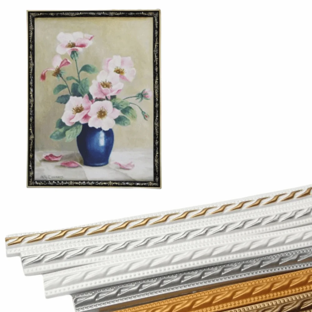 12x6mm/20x10mm Self-adhesive Line Trim 1M Length Faux Embossed Decorative Edge Strip Soft Line Imitation Gypsum