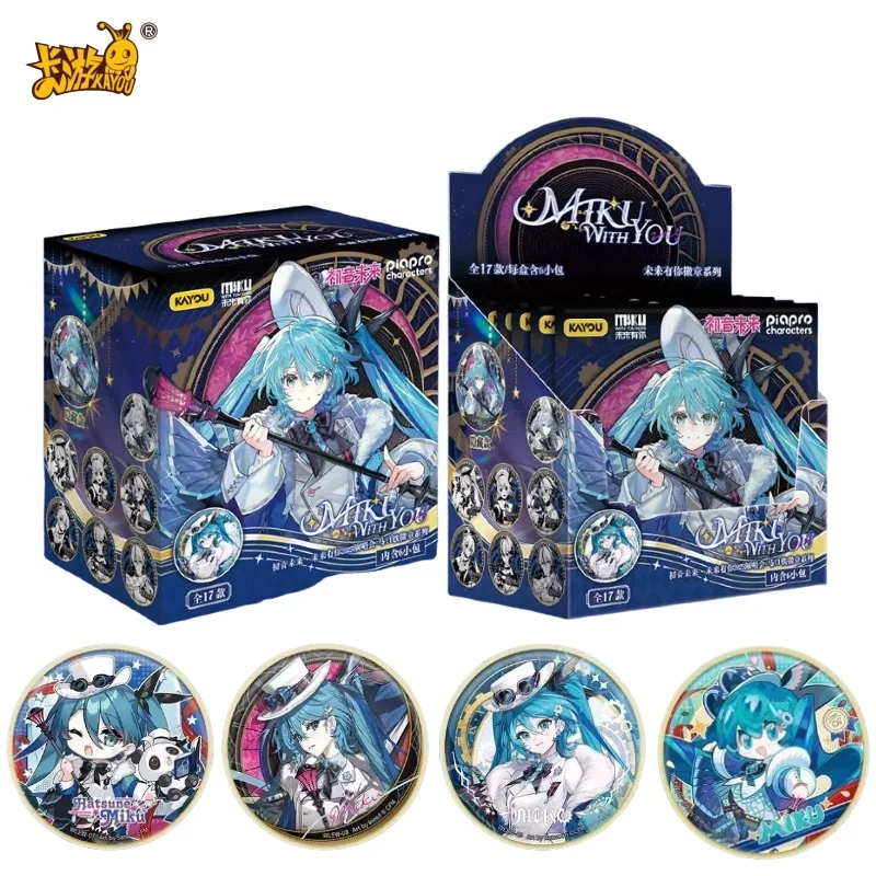 KAYOU Hatsune Miku Miku with You Metal Badge Cute Anime Character Tin Pin Vocaloid Fan Merchandise Round Collectible Badge