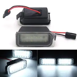 2Pcs Car License Number Plate Light for Ford KUGA S MAX MONDEO MK4 MK5 MK2 FIESTA 2008-2019 FOCUS Plastic 12V LED Signal Lamp