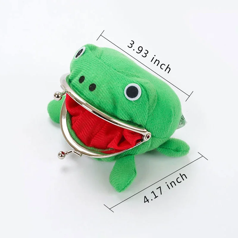 Cosplay Anime Frog Coin Purse Keychain Cute Cartoon Manga Flannel Wallet Men Women Key Purse Coin holder Plush Toy Jewelry Gift