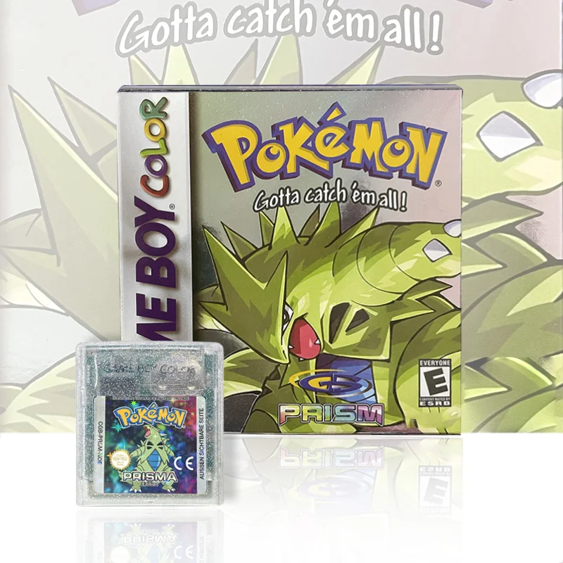 Cartucho de Juego Pokémon Prism USA ESP NOE Versión RTC Flash Cart GBC, Videojuego Rom Hack en Inglés, Español y Alemán