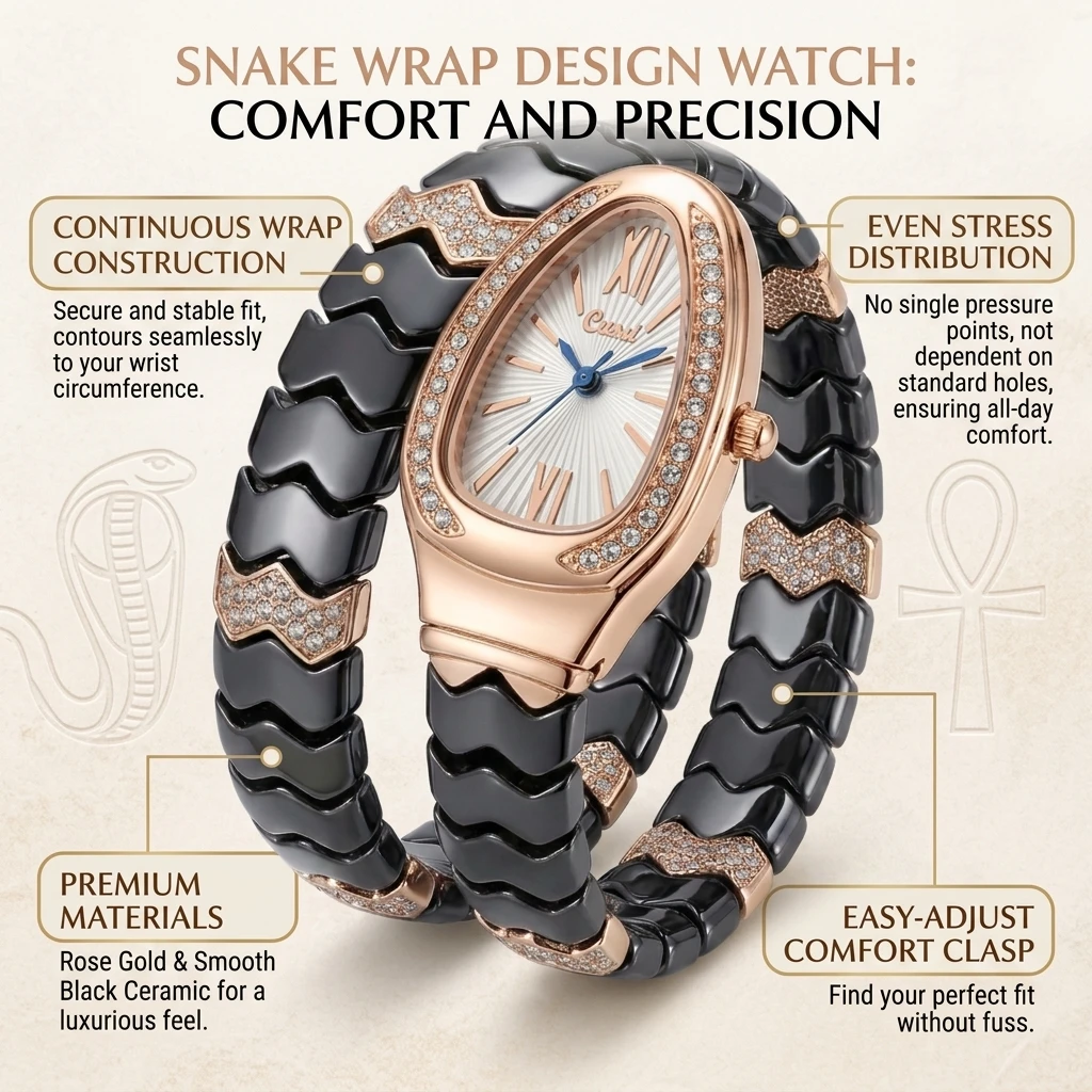 4-częściowy damski zestaw zega – Luxury Watch Gold And Black recenzja i cena