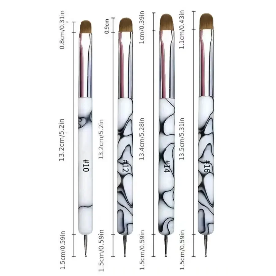 Dual-Ended Nail Art Brushes And Dotting Pens Set, Professional Manicure Detailing Tools, French Nail Art Pen Kit