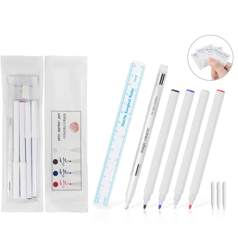 

Eyebrow Microblading Marker Pen Surgical Tattoo Skin Marker Pen Tattoo Eyebrow Lip PMU Permanent Makeup Tattoo Set 1 bag