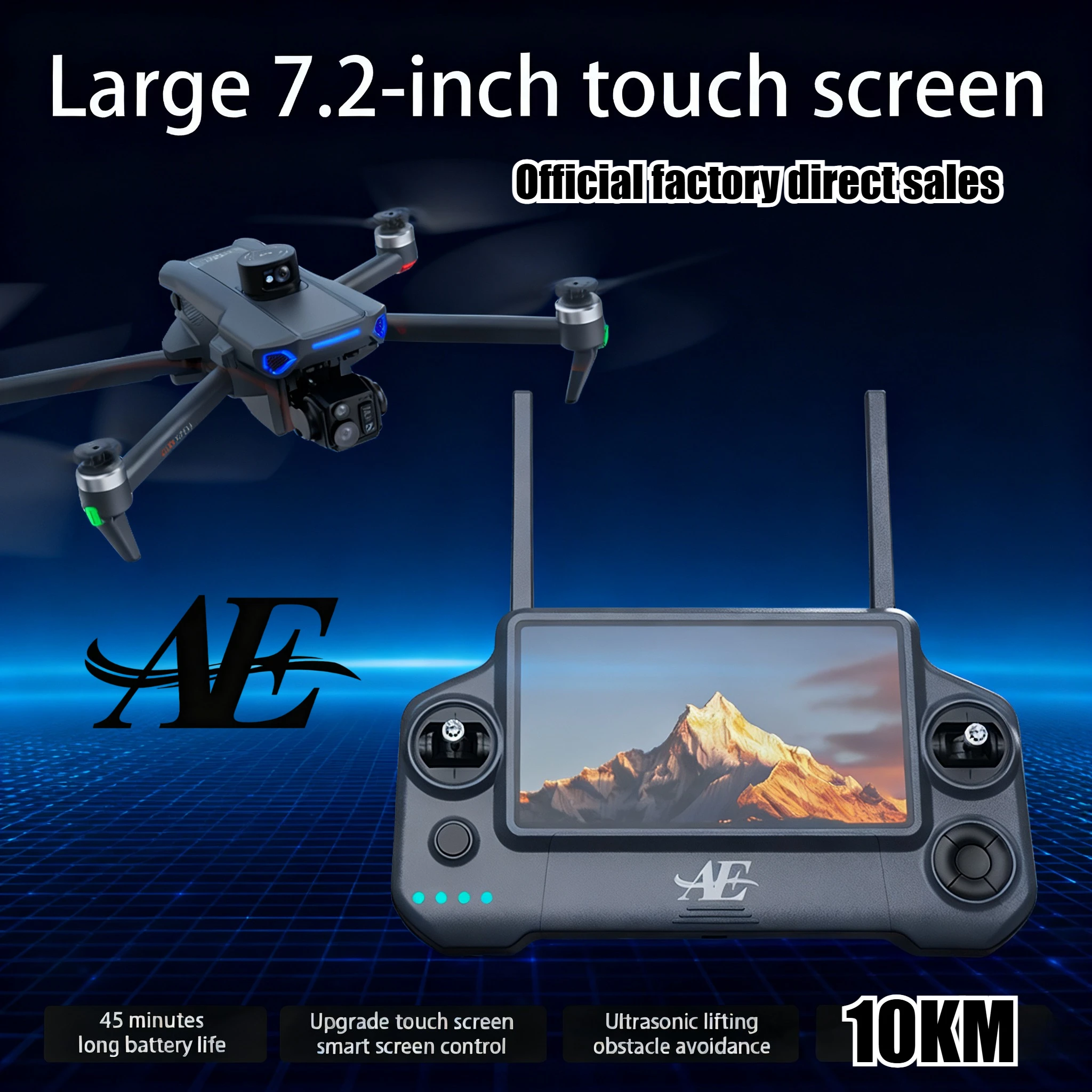

2025 Edward AE30 GPS drone, 8K camera, high-definition large screen three-axis gimbal laser obstacle avoidance, airdrop aircraft