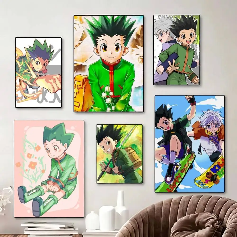 Chibi Gon Freecss Poster Perfect Space Sticker Self Adhesive for Office Home Theater Wall Art Decor Fancy Gift