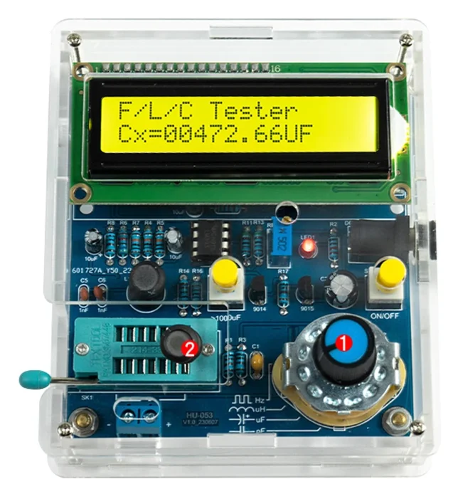 Capacitance Inductance Tester DIY Electronic Kit Frequency Measurement Display PCB DIY Soldering Project Practice Solder