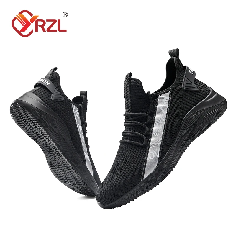 YRZL-Chaussures de sport décontractées pour hommes, baskets légères respirantes, chaussures de course en maille d'extérieur, chaussures de marche athlétiques, chaussures de jogging, grande taille