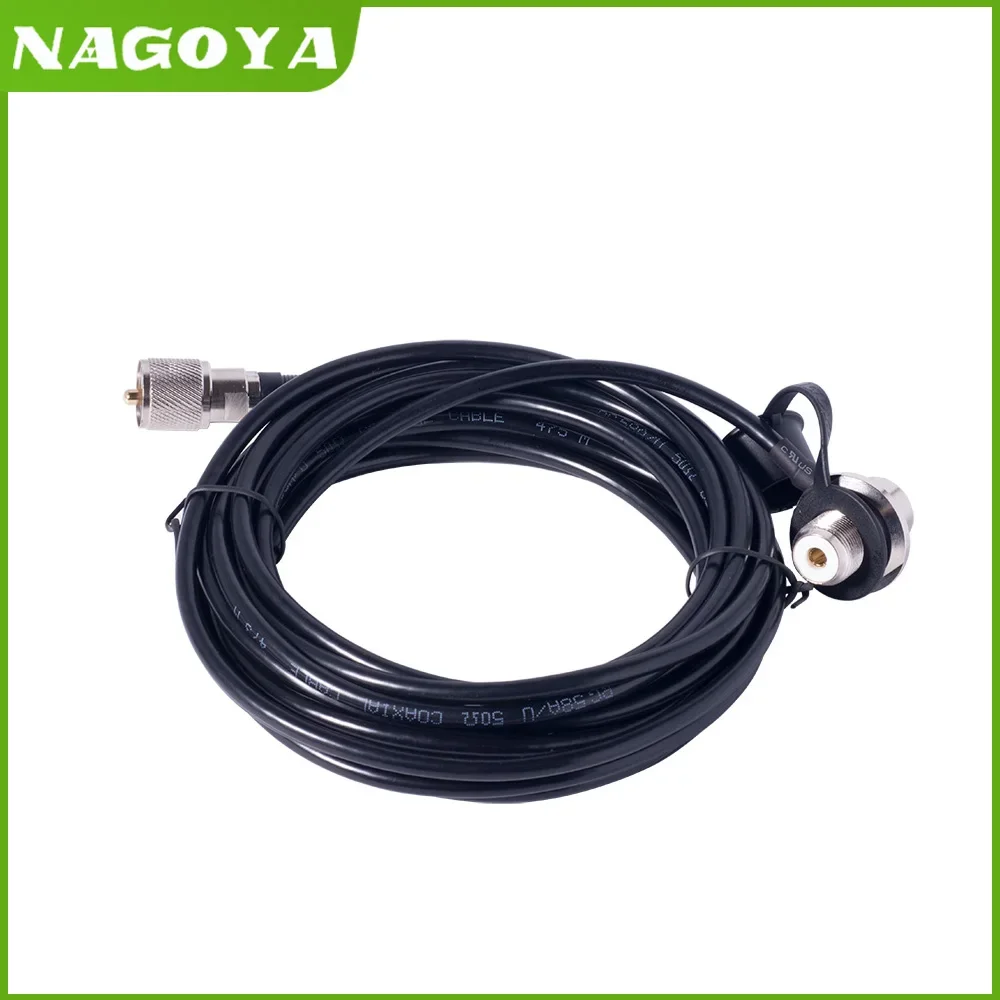 Nagoya Super Gainer Low Loss Coaxial Cable RC-ECH 5M/16FT RG-58 Coaxial Cable PL-259 To SO-239 Antenna for Car Mobile Radio