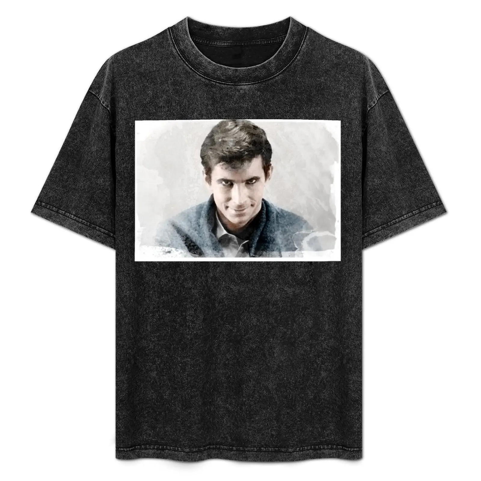 

Psycho Norman Bates Watercolor T-Shirt Basic Comfort Fit T-Shirt for Men