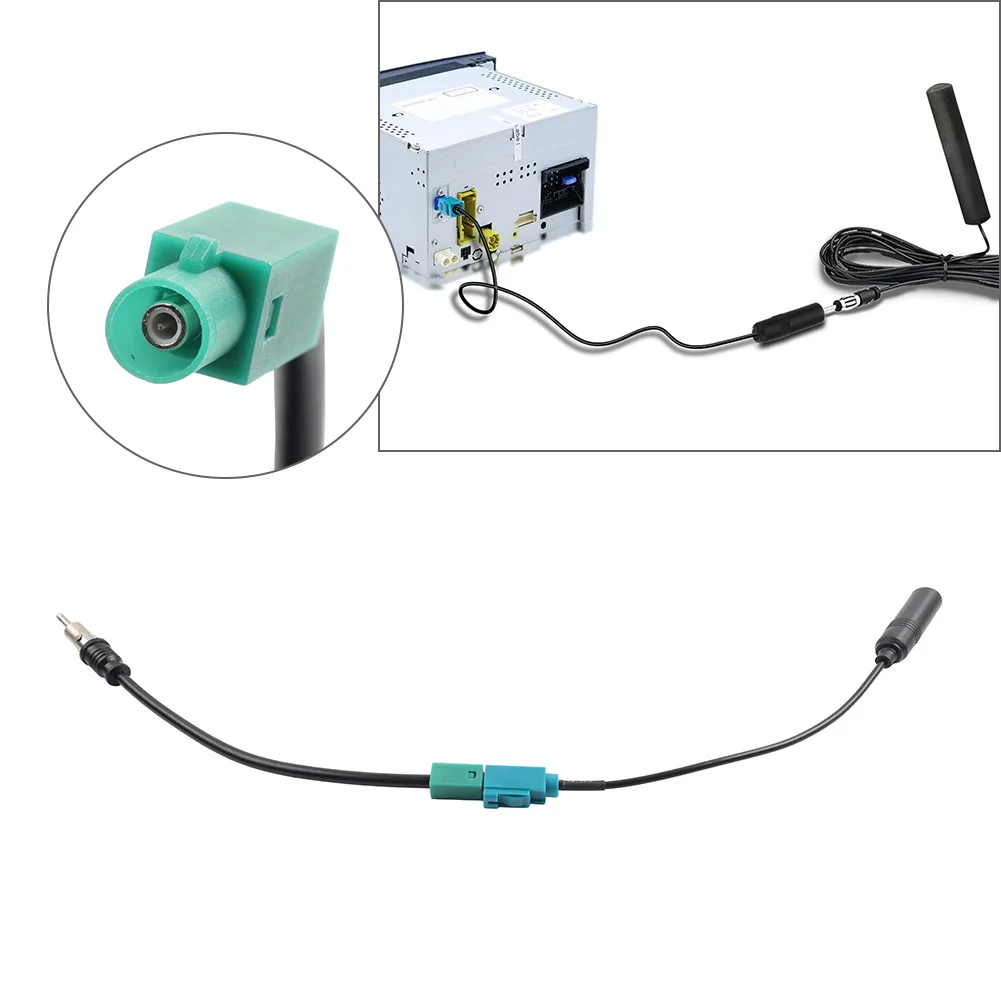 2Pcs Car Stereo FM AM Radio Antenna Adapter Cable Fakra Z Male Female to DIN Plug Connector Cable